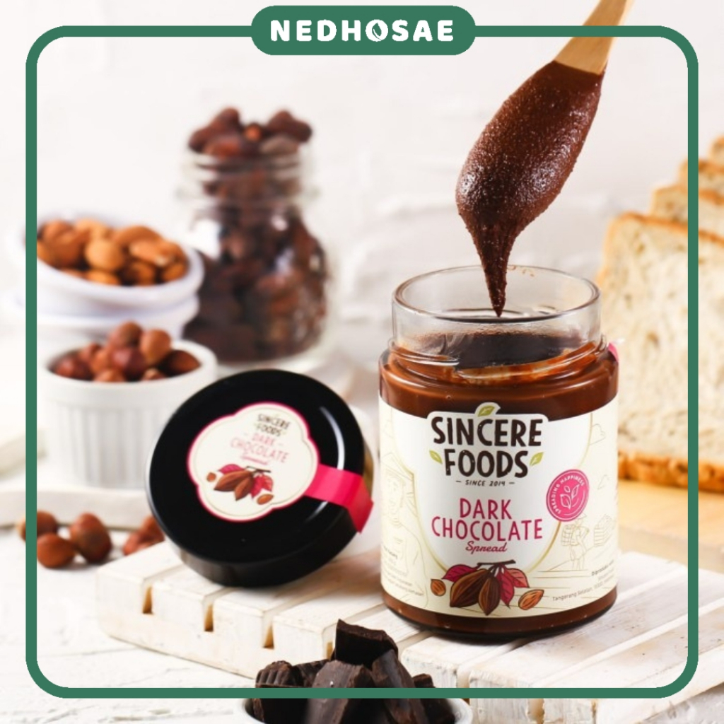 

DARK CHOCOLATE SPREAD | SELAI COKELAT KACANG ALMOND HAZELNUT SINCERE FOODS