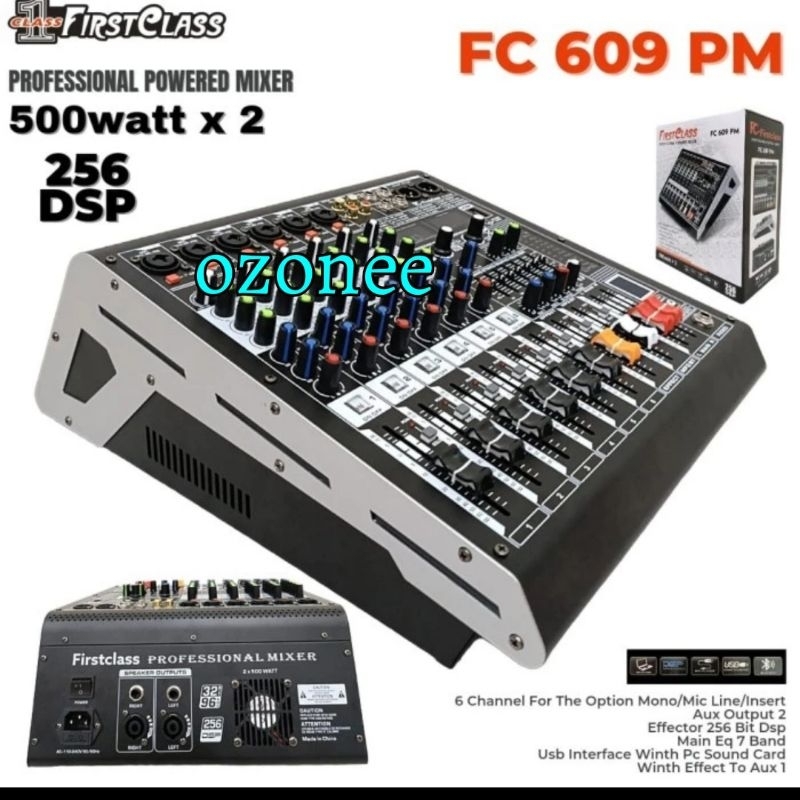 Power Mixer Firstclass FC 609 PM / FC 609PM/ FC 609PM Original 600W x 2