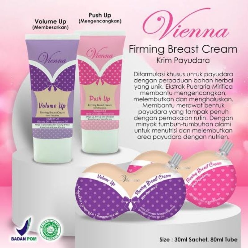 Vienna Firming Breast Cream Volume up dan Push up