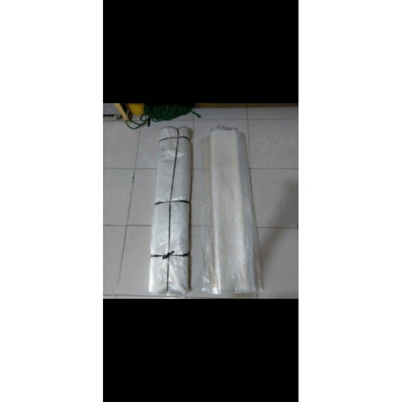 

plastik cor / roll lebar 120cm x panjang 25 meter tebal 03mic berkualitas pengiriman kilat Putih bening