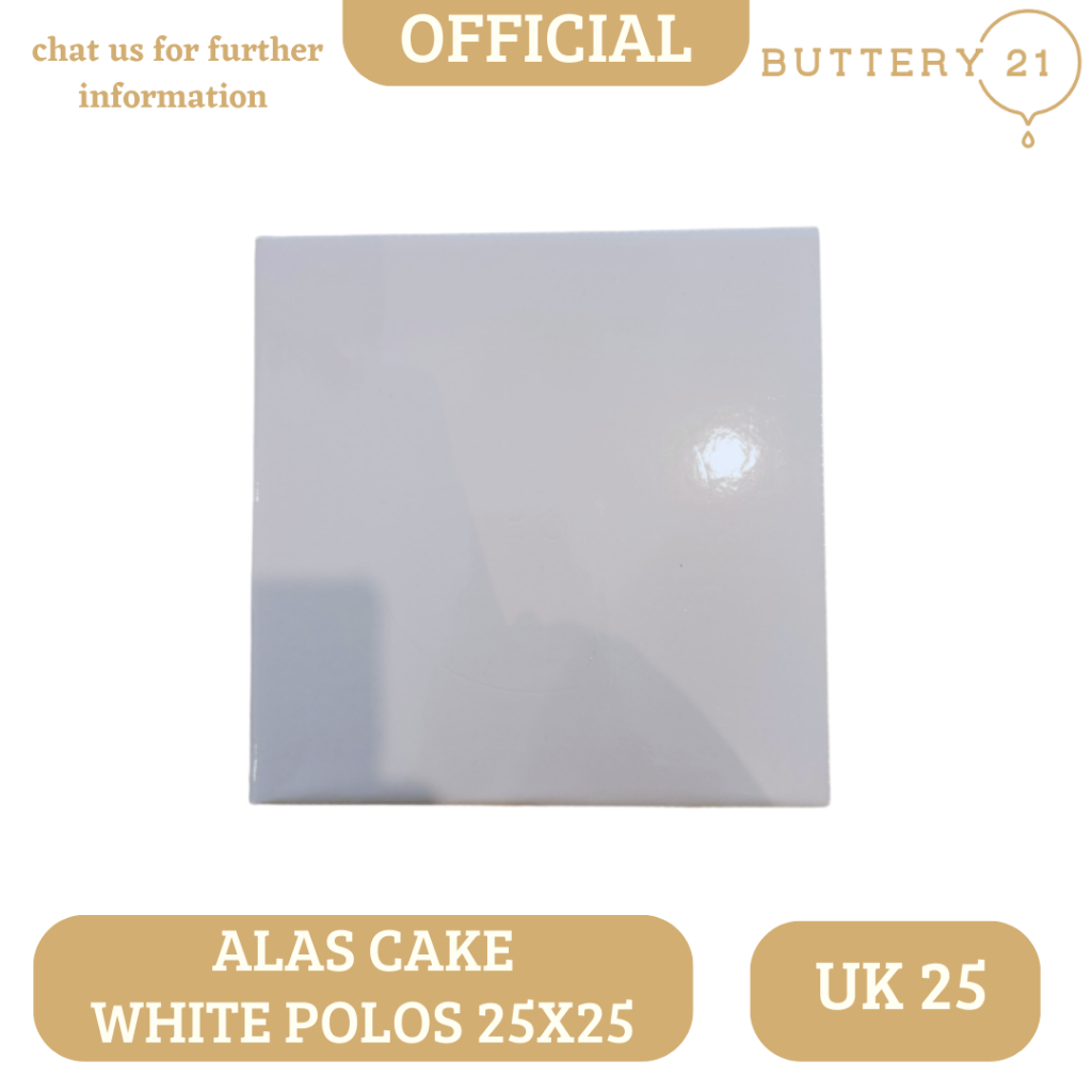 

ALAS CAKE / CAKE BOARD PUTIH POLOS UKURAN 25
