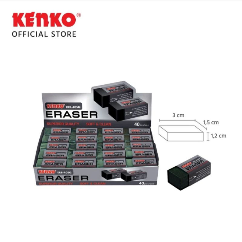 

Penghapus pensil kenko hitam/eraser ERB-40 SQ black