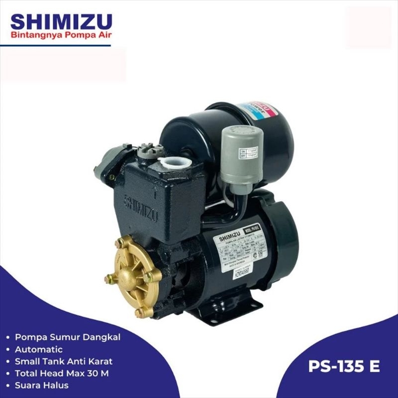 SHIMIZU PS-135 E / Pompa Air / Pompa Air Shimizu / Penyedot Air / Pompa / Air / Shimizu