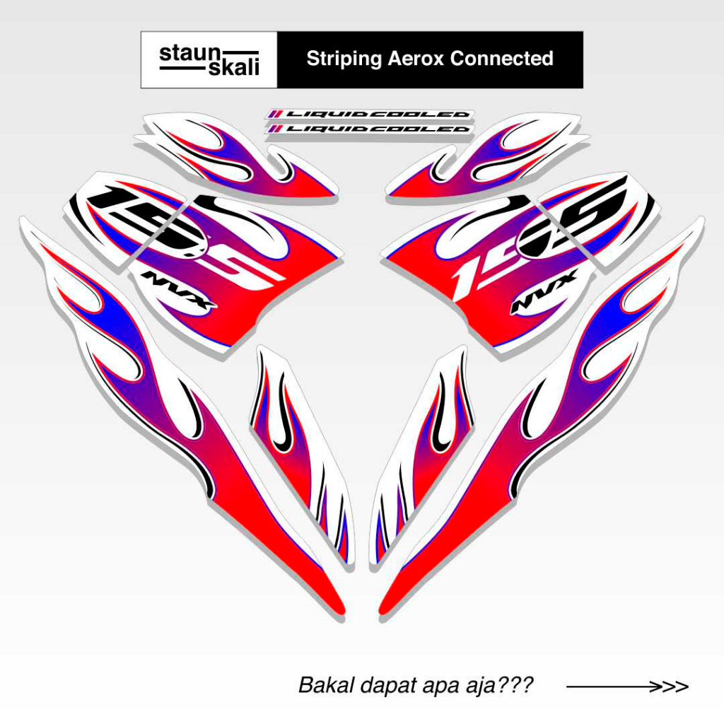 Striping Aerox New Connected 155 Variasi (34) NVX Api Medusa Hotwheel Cyber City Jepang Thailand Vie