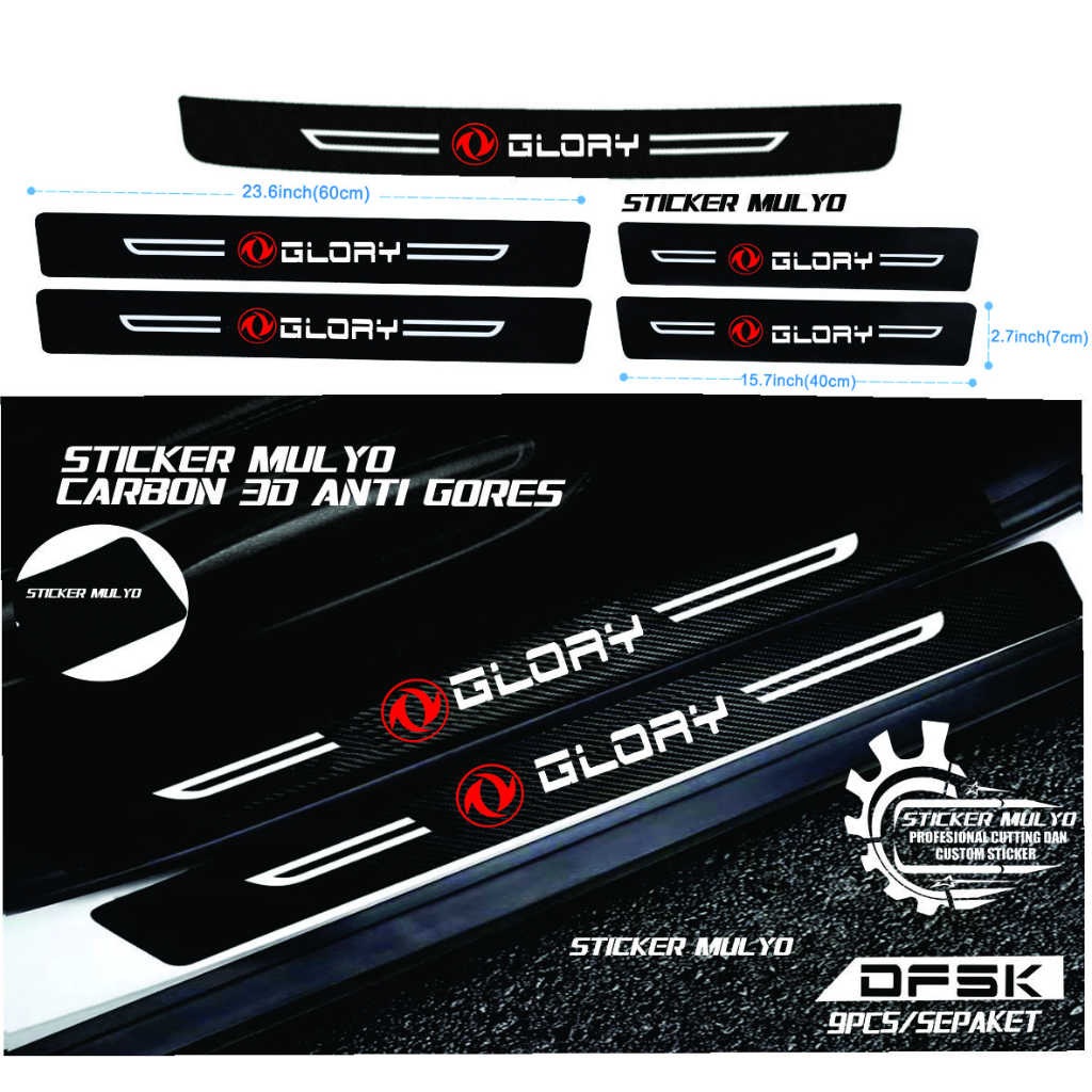 img STIKER StCiker Pelindung Pintu Mobil Karbon Anti Gores Sillplate DFSK PELINDUNG PIJAKAN MOBIL Gl