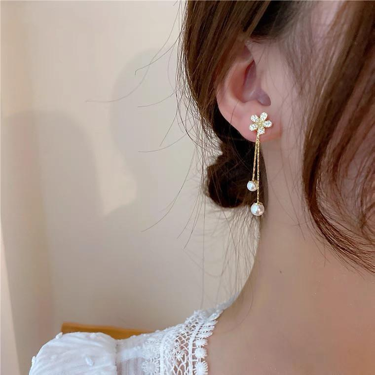 AT104 Beli 68K dapat gratis bonus(COD)anting mutiara kecil yang indah asli ori korean style cewek