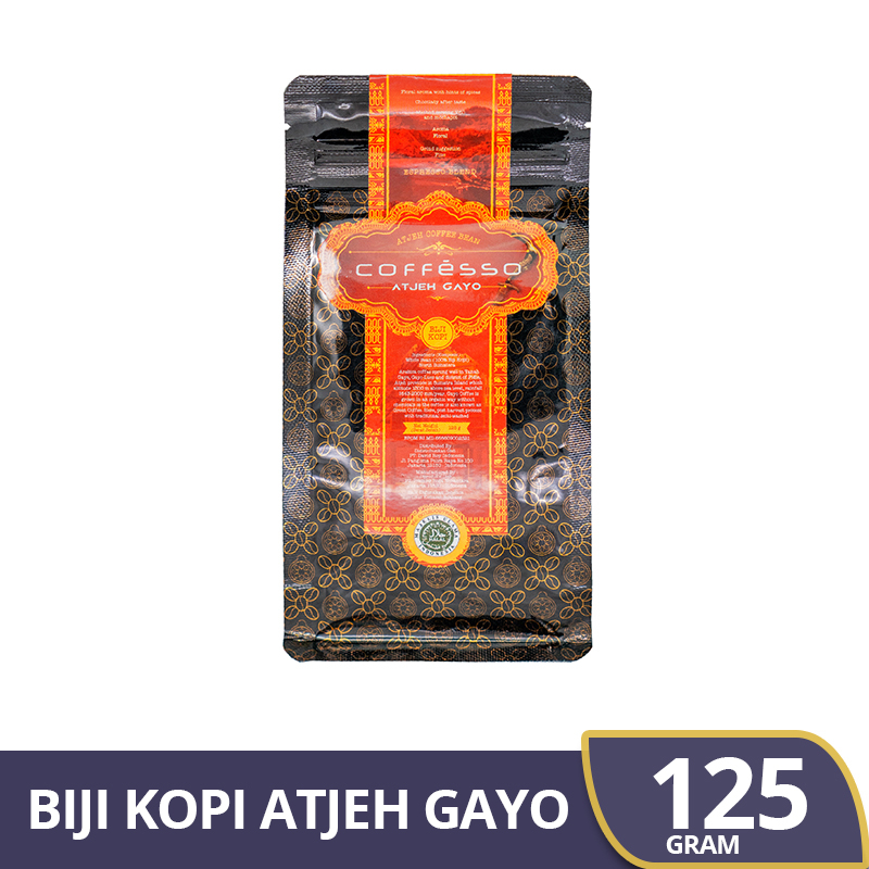 

Coffesso Atjeh Gayo Coffee Bean Biji Kopi 125gr