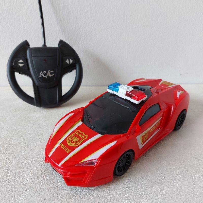 Mainan Mobil RC Polisi Sedan Police Car Remote Control ada Suara Sirine