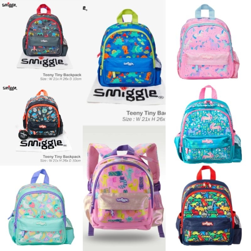 Smiggle Glide Teeny Tiny backpack umur 2-3 tahun