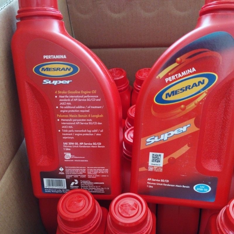 Oli Mesran Super 1 Liter sae 20W-50