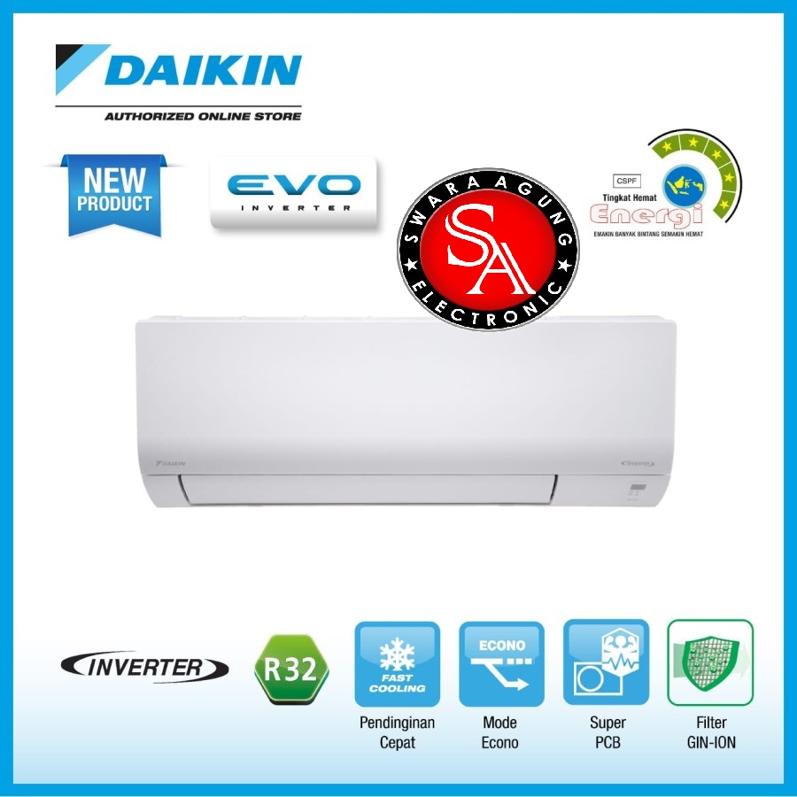 Ac Split 2 PK EVO Inverter Daikin Type : FTKF-50AV (Khusus Daerah Medan)