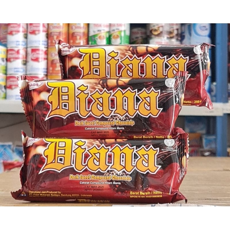 

Diana Chocolate Compound 250gr/Coklat Batang/Coklat Blok