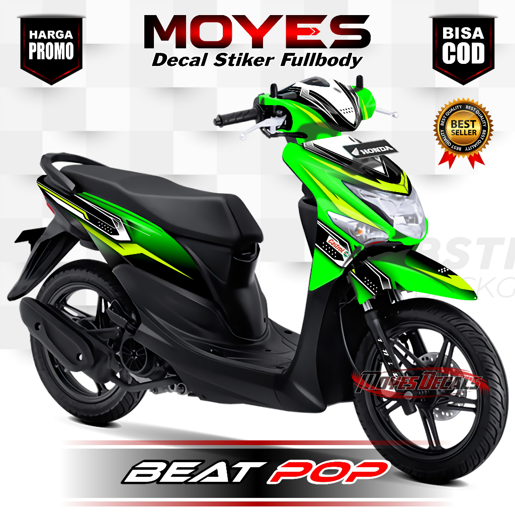 TERBARU Decal Beat Pop Full Body Stiker Beat Pop Variasi Full Body Striping Beat Pop Variasi Racing