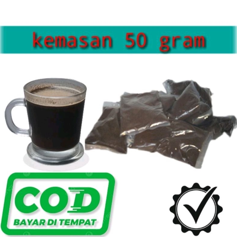 

Kopi bubuk kemasan plastik 50 gram
