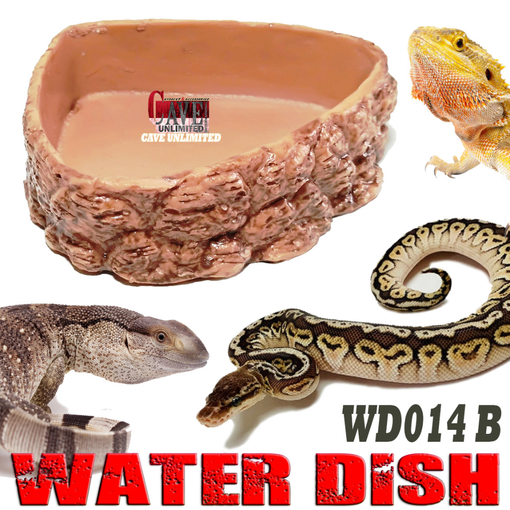 WD014B WATER FEEDING DISH TEMPAT MINUM MAKAN REPTILE LEOPARD GECKO TOKEK BEARDED DRAGON IGUANA ULAR 