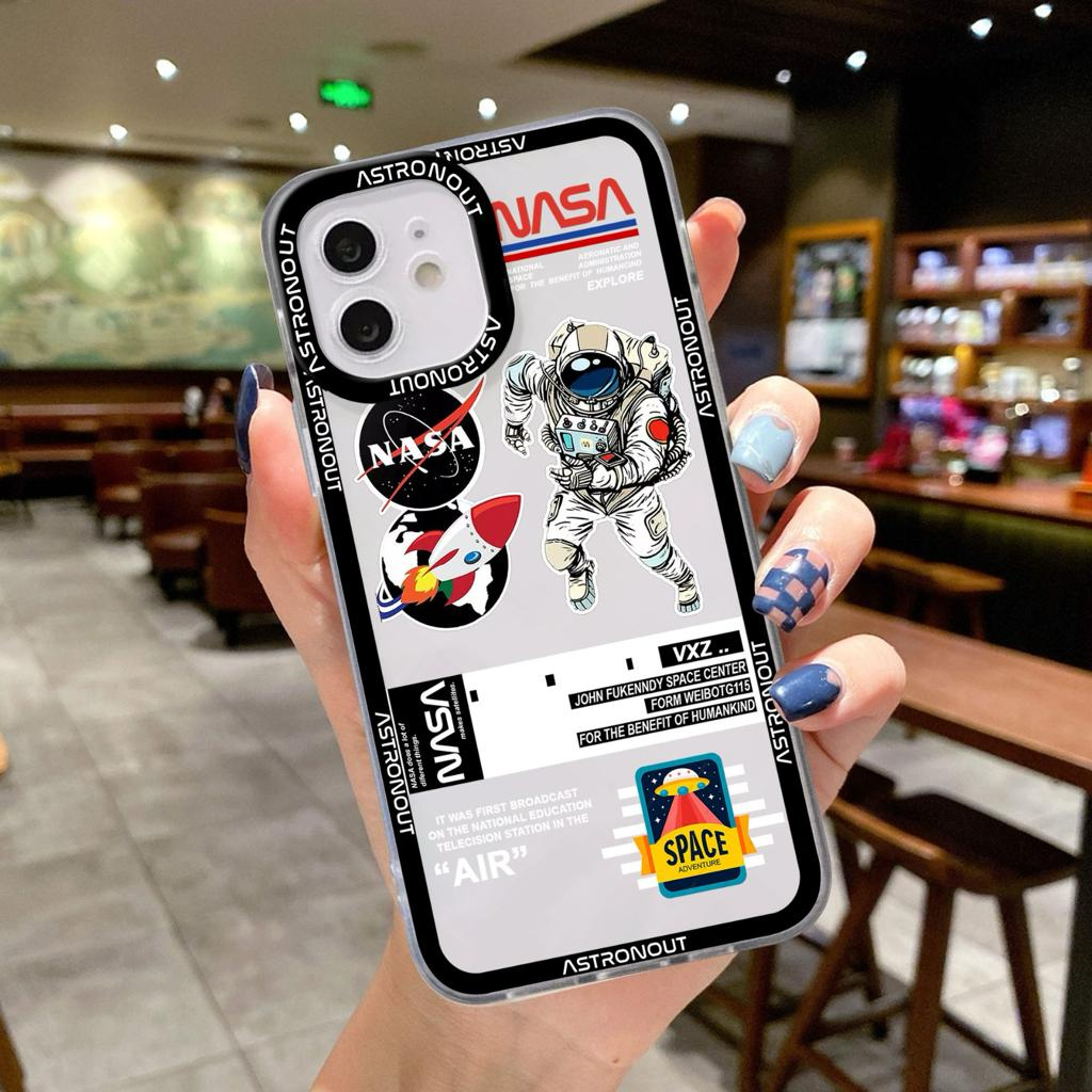 (FA-02) Transparan Clear Case nasa cuties For iphone 7/8/se 2020/se 2022/7+/8+/x/xs/xr/xs max/11/11p
