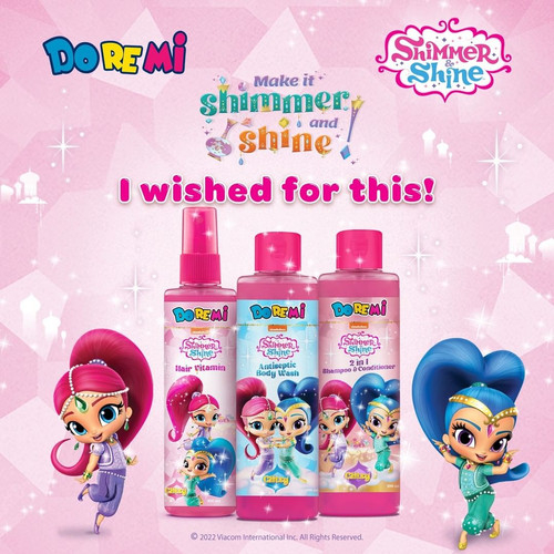 ARJUNA Doremi Kids Hair Vitamin Body wash 200ml / Shimmer Shampo &Conditioner 200ml/ HAIR LOTION KT4