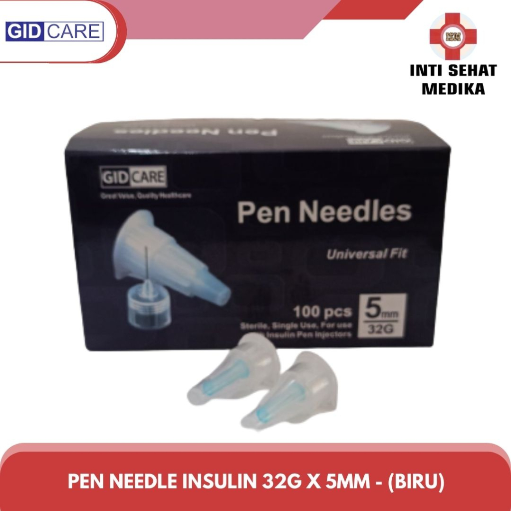 GIDCARE Pen Needle Jarum Insulin 32G x 5mm / sejenis Novo Twist