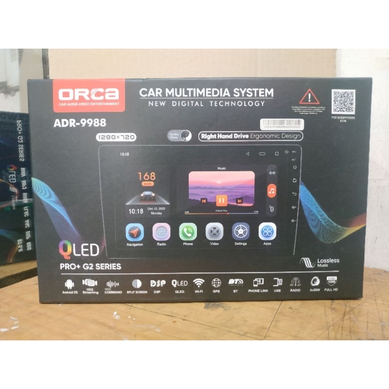 Head unit android ORCA ADR-9988 PRO+G2 RAM 6+128 GB - head unit android orca 9 inch head unit androi