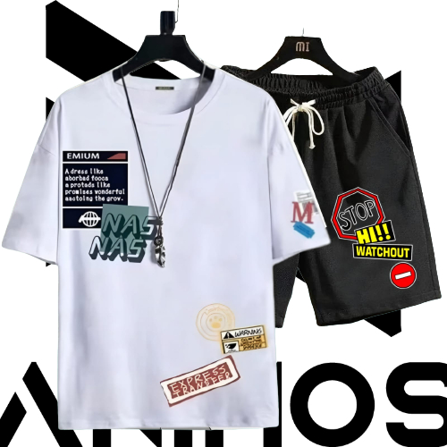 Pakaian Pria  Set Pakaian Pria size M|L,XL pakaian distro atasan dan celana set terbaru-animos