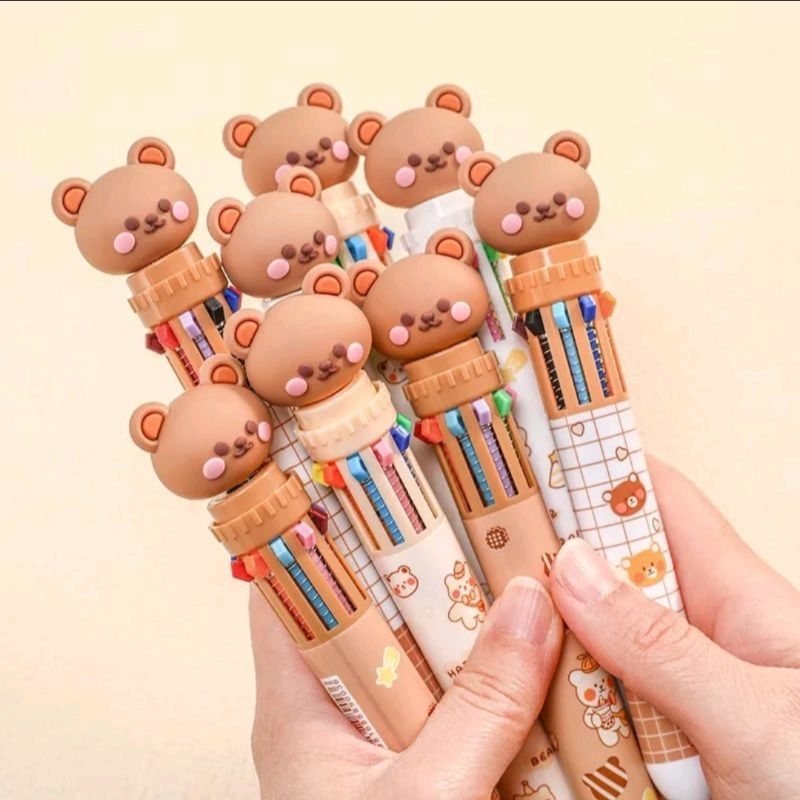 

☆RS☆ PULPEN 10 WARNA BOLPOIN 10 IN 1 - PEN LUCU KARAKTER 10 WARNA