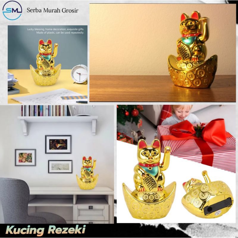 Kucing Keberuntungan/Patung Kucing Rezeki/Hoki dekorasi/Kucing Rezeki