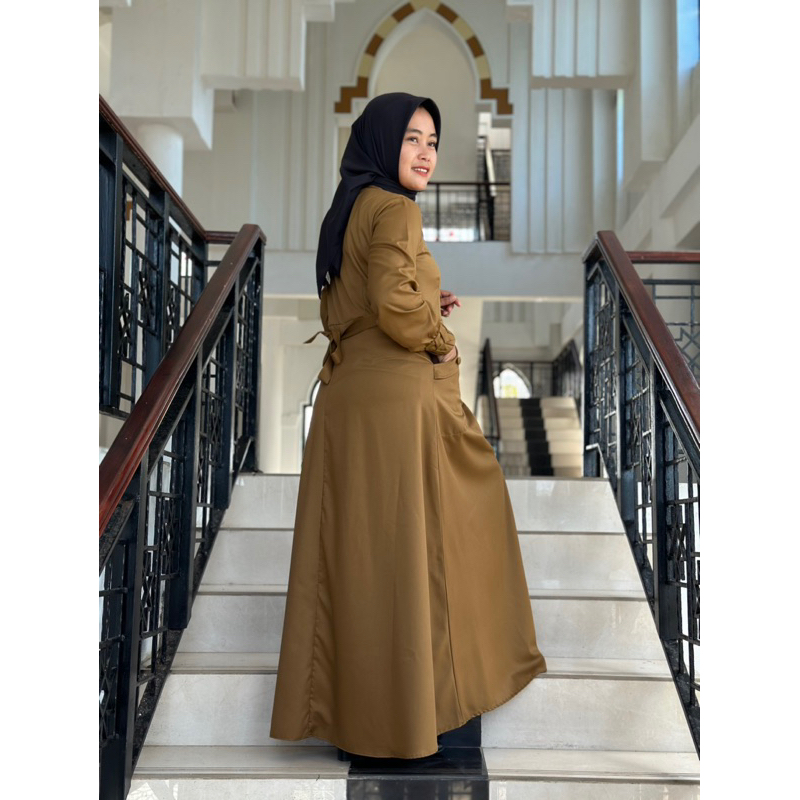 Gamis Pemda Pns keki Seragam Dinas Kerja wanita kekinian Size Lengkap