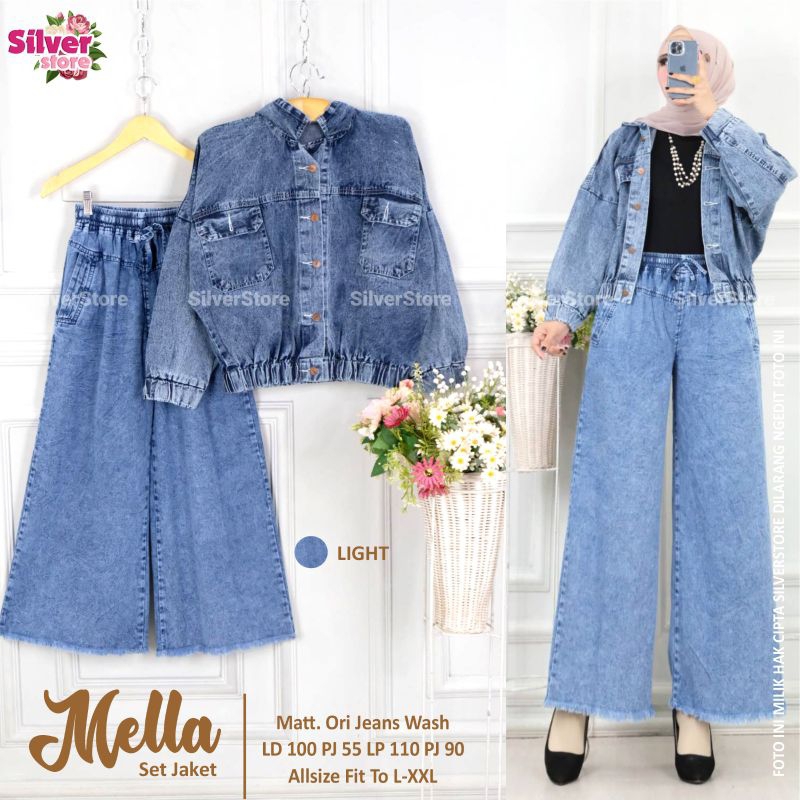 MELLA SETELAN BAJU JEANS WANITA