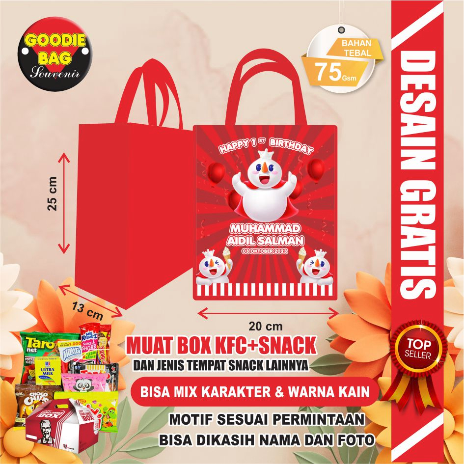 

Tas Ultah / tas souvenir ulang tahun / TAS ULTAH ANAK / TAS ULTAH / GOODIE BAG / TAS SOUVENIR / goodie bag