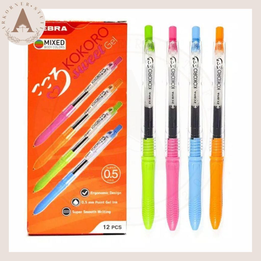 

Zebra Kokoro Sweet Gel Pen Pulpen 0.5mm Black