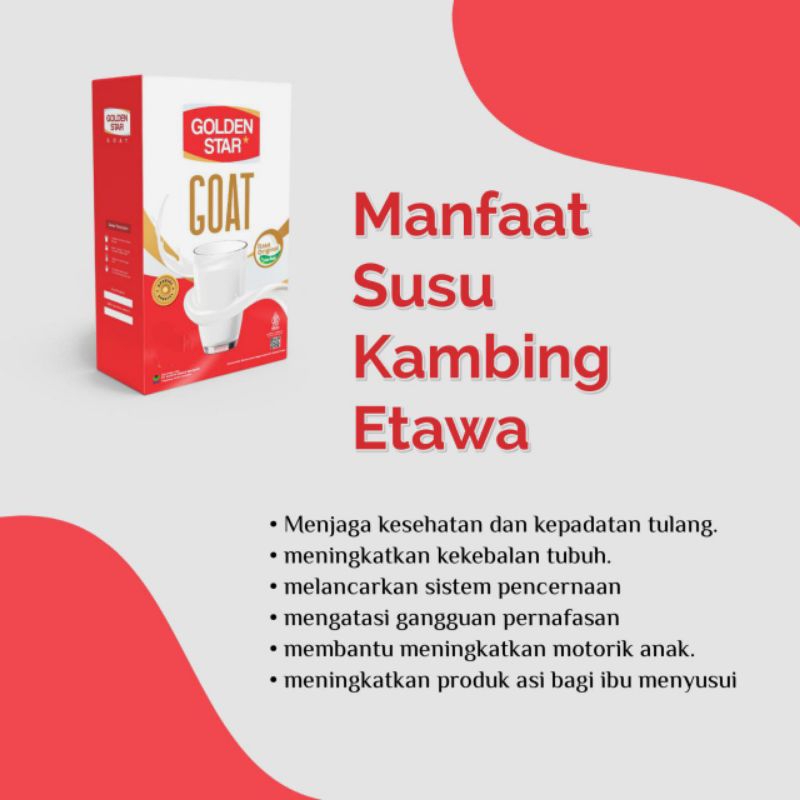 

Susu Golden Star Goat susu kambing bubuk plus extrak daun kelor