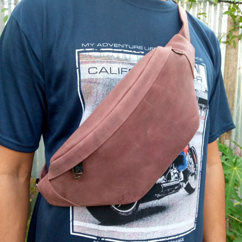 WAIST BAG TAS KULIT ASLI CREZYHORSE
