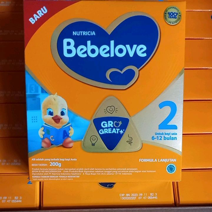 SUSU BAYI BEBELOVE 2 200GR