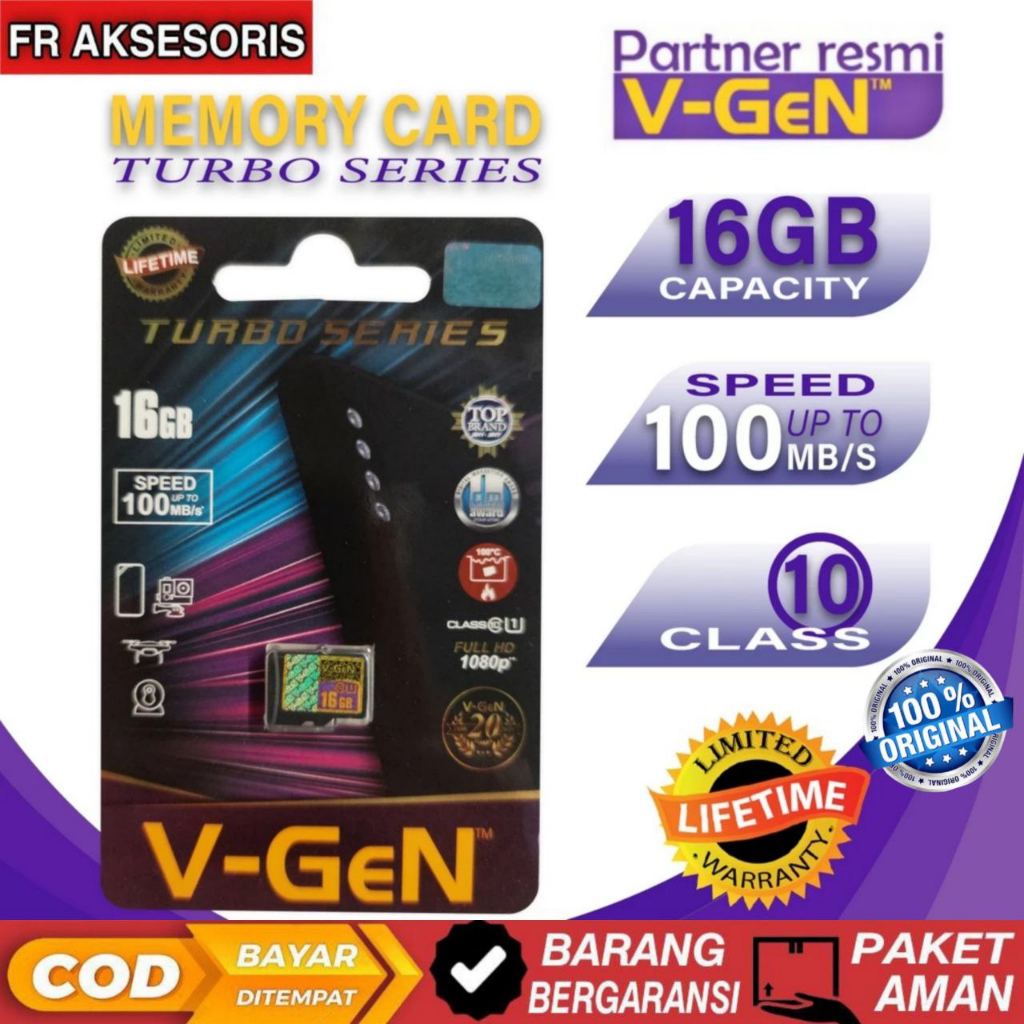V-gen Micro SD vgen 16GB Mirco SDHC Memory Card 16GB Original Vgen
