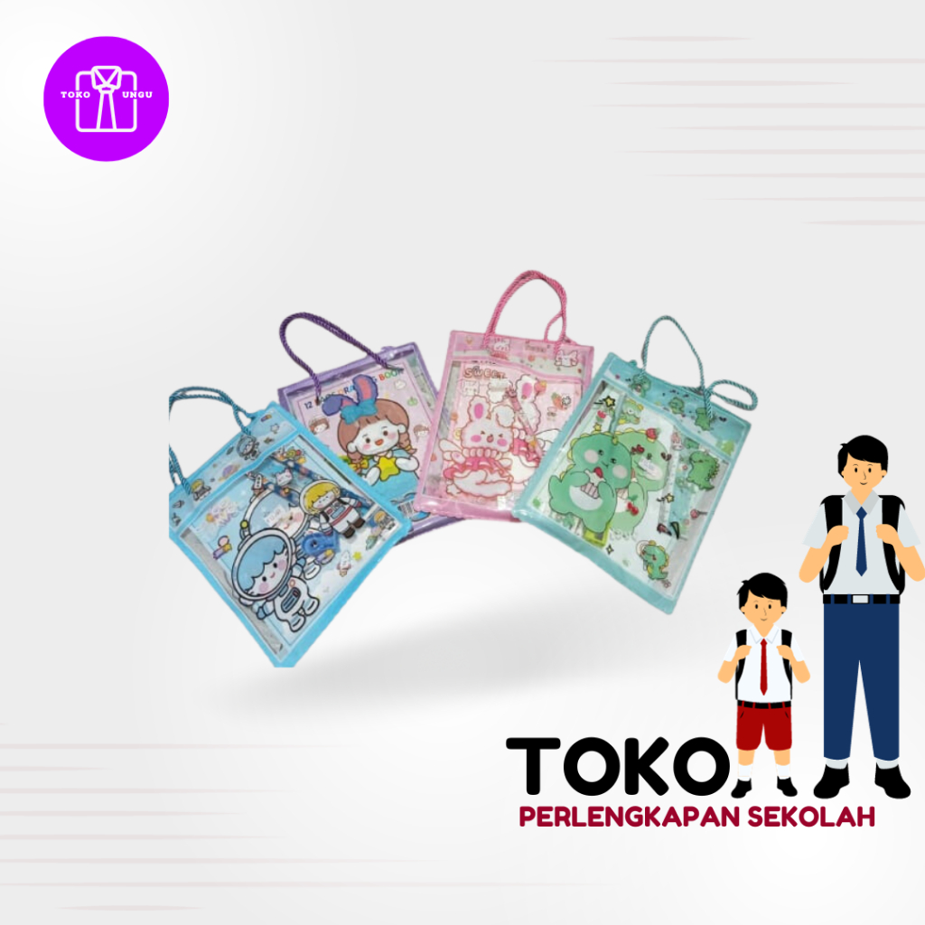 

Alat Tulis Tas Satu Set + Drawing book + Pensil + Penggaris + Penghapus + Rautan