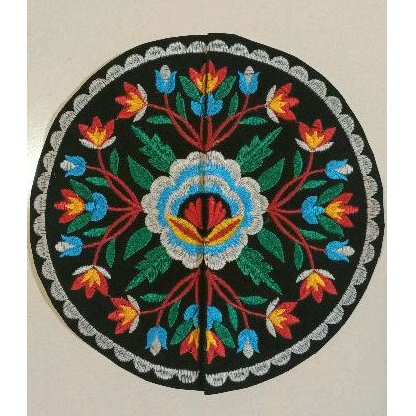 Aplikasi Bunga Bulat Tempel Jahit Renda Gamis