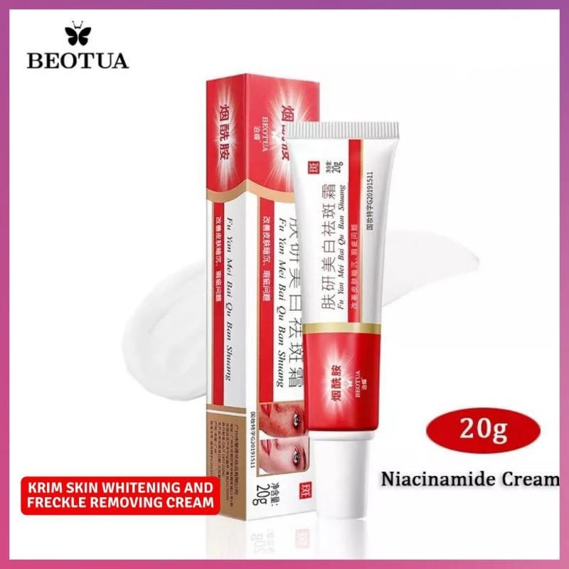 BEOTUA Krim Penghilang Flek Hitam 20g - Salep Obat Fu Yan Mei Bai Qu Ban Shuang - Beo Tua Freckle Cream Dark Spot Fu Yan