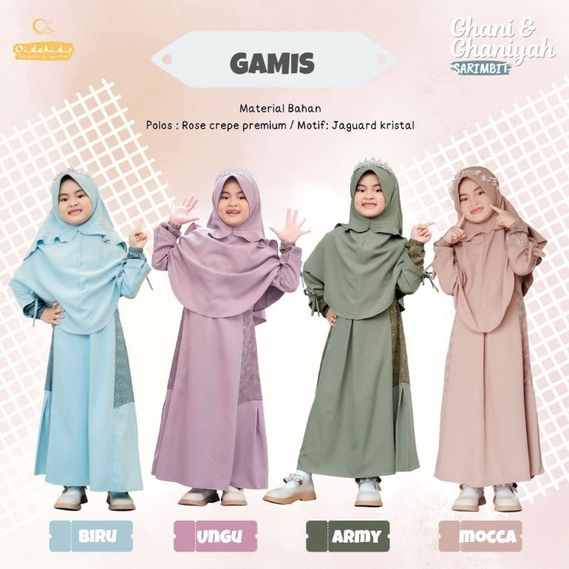 COD Gamis anak 7 - 14 tahun / gamis anak tanggung / gamis remaja / ghaniya oidokids / setelan gamis 