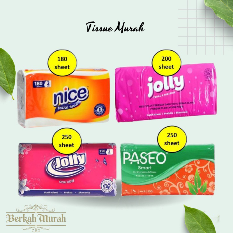 TERLARIS TISSUE FACIAL 2 PLY PASEO 200 Sheet JOLLY NICE