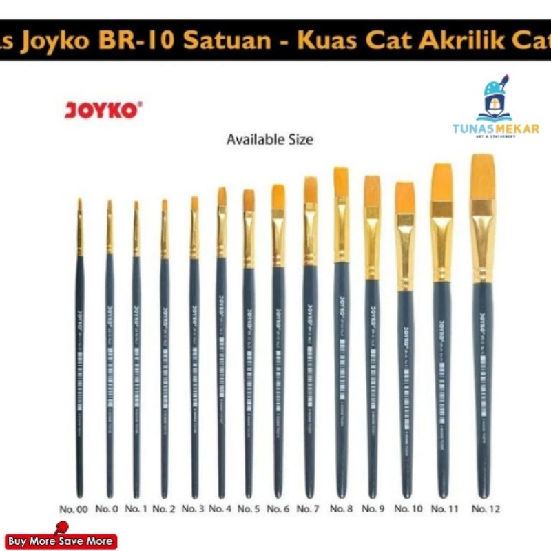 

Kuas Joyko BR-10 Satuan No.00 - No.12