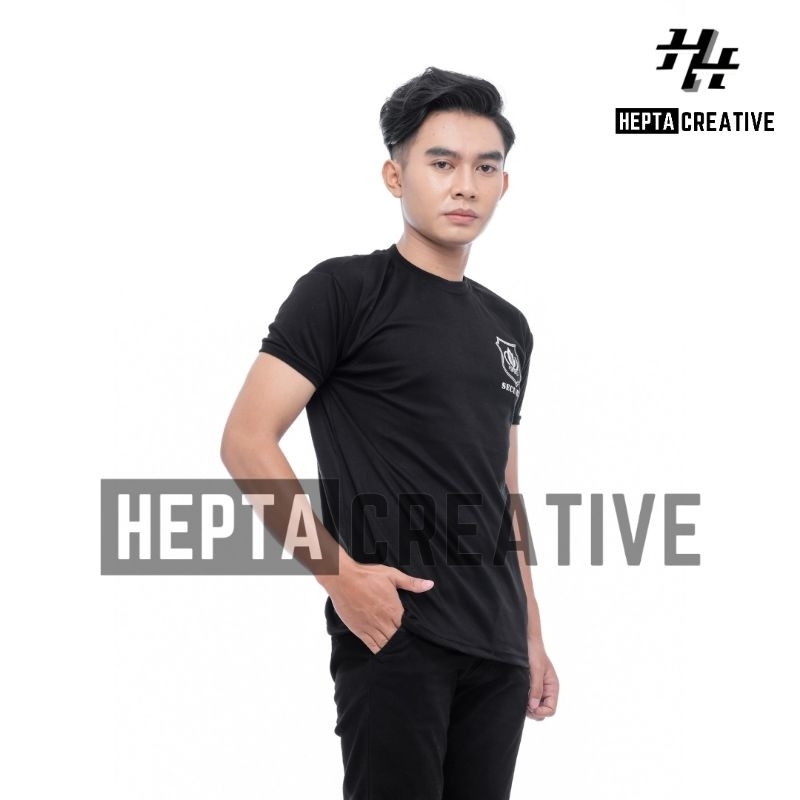 [HEPTA CREATIVE]BAJU KAOS SECURITY SATPAM HITAM KAOS DALAM SECURITY SATPAM