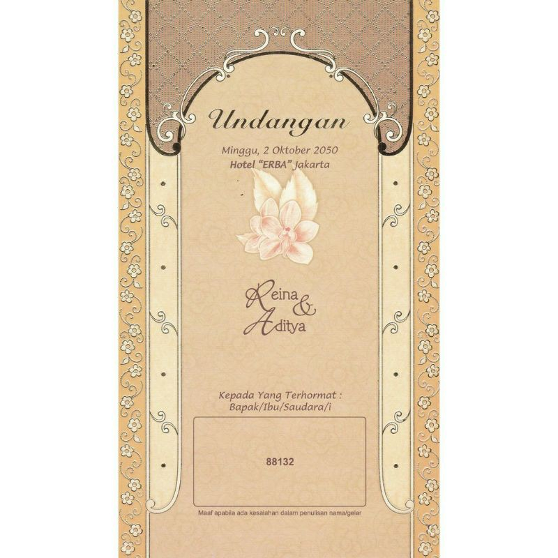 

undangan pernikahan atau khitanan