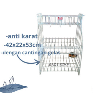 RAK PIRING 3 SUSUN/RAK BESI/CANTOLAN GELAS