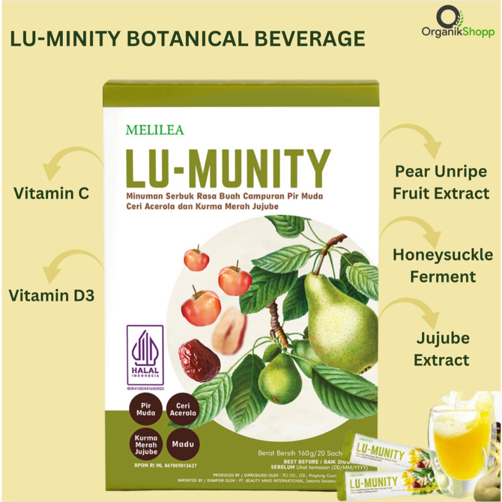 

LU MUNITY - Minuman Serbuk Rasa Buah Campuran - Boosting Your Immunity