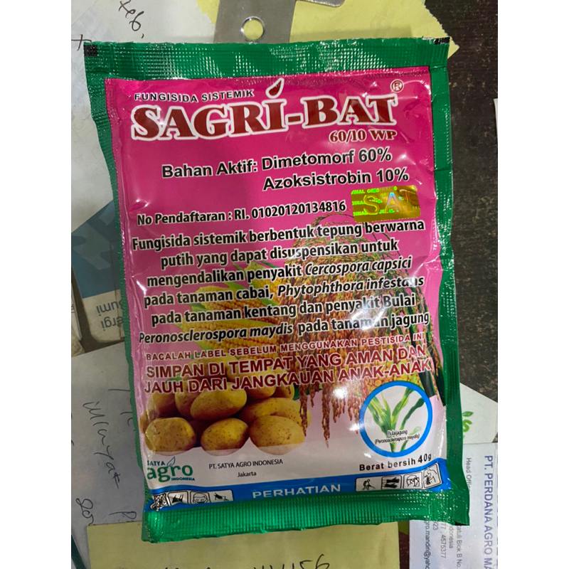 FUNGISIDA SAGRI BAT 60/10WP KEMASAN 40 GRAM