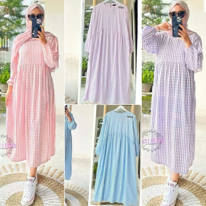 Amelia long tunik/MIDI dress muslimah/MIDI dress korea