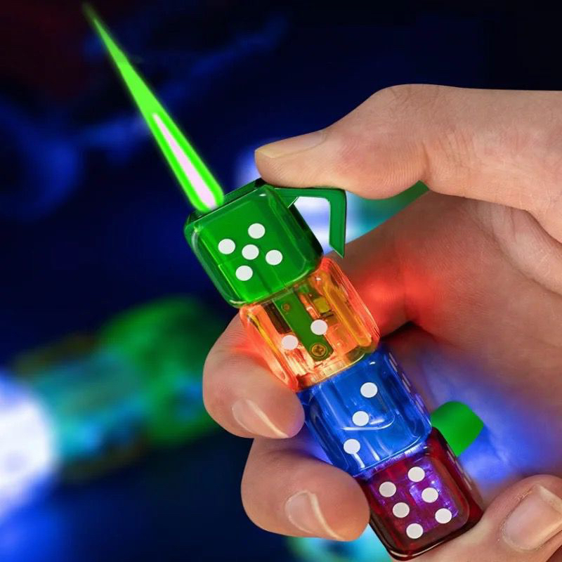 KOREK API UNIK BENTUK DADU TRANSPARAN WARNA WARNI KOREK API ISI ULANG GAS