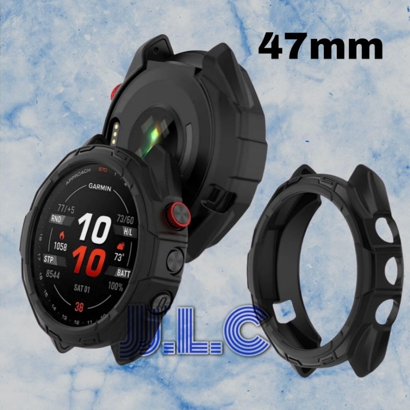 Case Cover Casing Jam Tangan Tpu Soft Shell Garmin Approach S70 S 70 47mm Pelindung Bezel Smartwatch