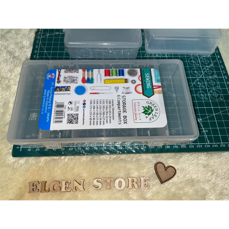 Kotak Serbaguna Organizer Box GreenLeaf 1393 Kotak 6 Sekat Perkakas Pancing Komponen Benang Aksesori