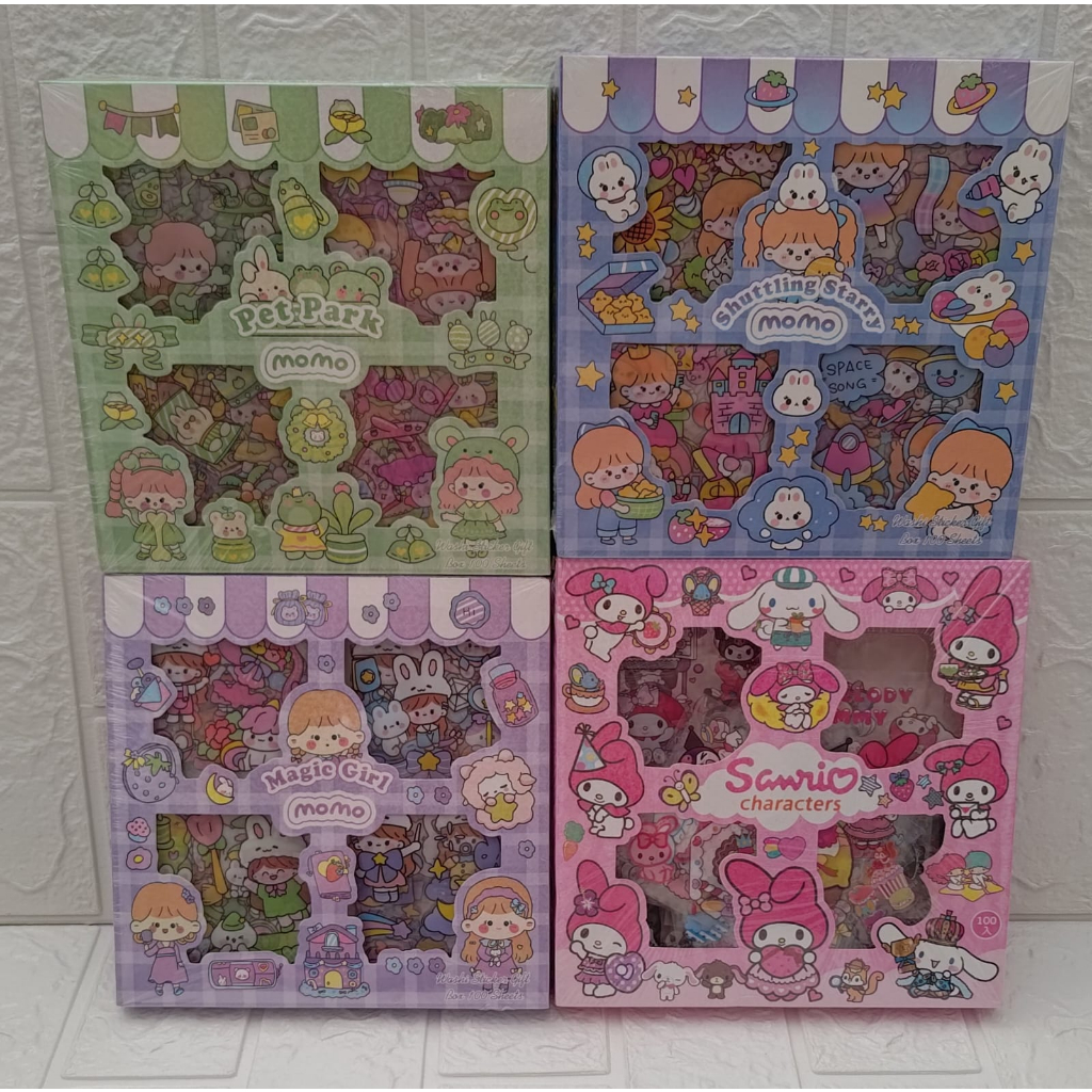 

Sticker Momo Waterproof Dapat Box isi 100 Lembar Stiker